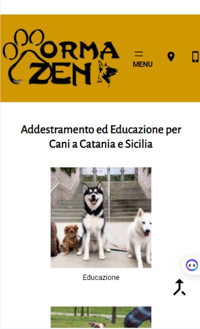 anteprima ormazen sito web cinofilo realizzato